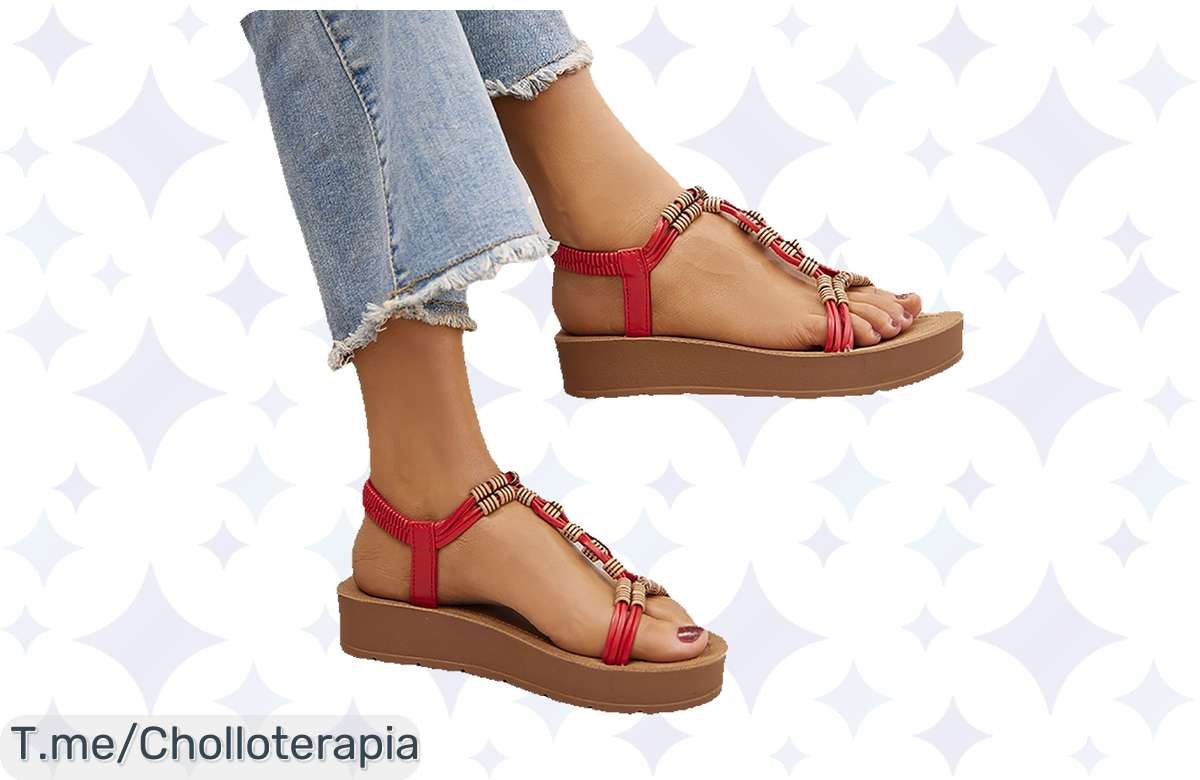 Oferta Flash: Sandalias con plataforma y lazo, ¡preciazo de risa!