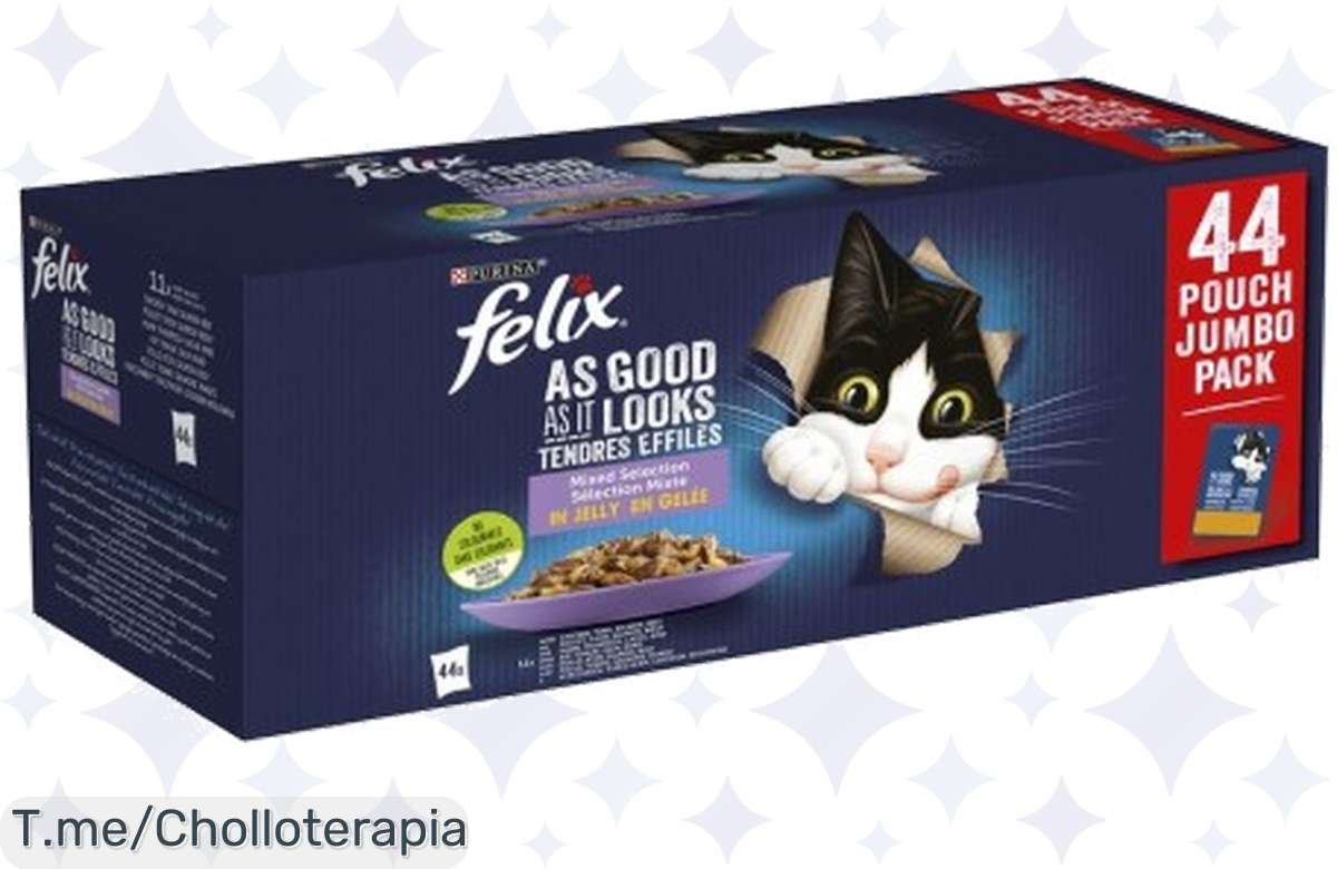Oferta Relámpago: Felix Fantastic Multipack para Gatos – ¡44 x 85 Gr de Puro Sabor a Precio de Locura! ¡Llévalo Ya!