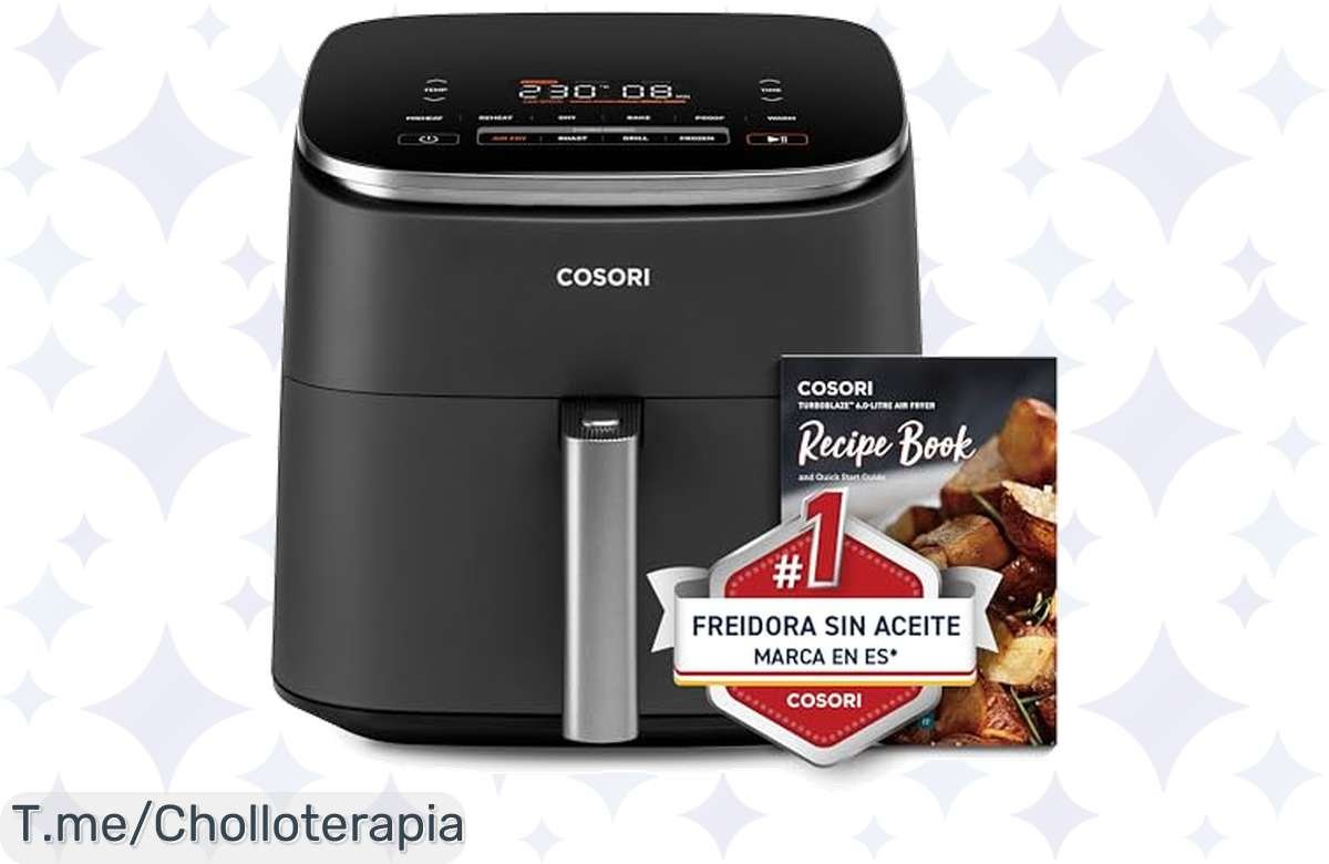 Oferta Relámpago: Freidora de aire COSORI Turbo Blaze™ 6L, ¡9 funciones en una, no pierdas esta ganga!