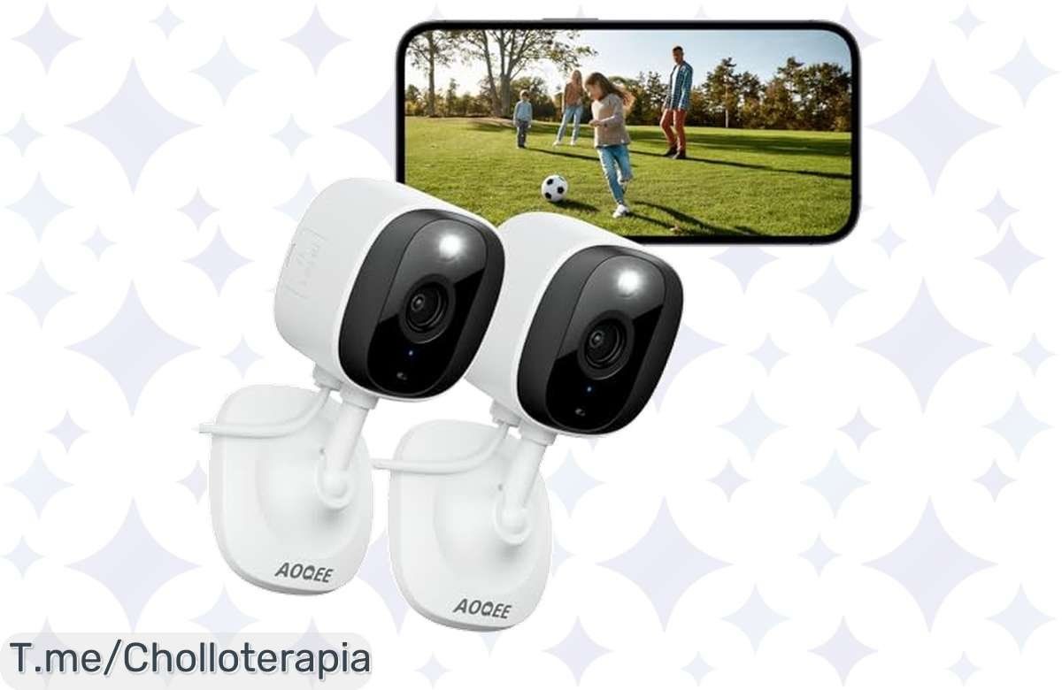Oferta bomba: Pack de 2 cámaras WiFi 2K con visión nocturna y detección ¡No te lo pierdas!