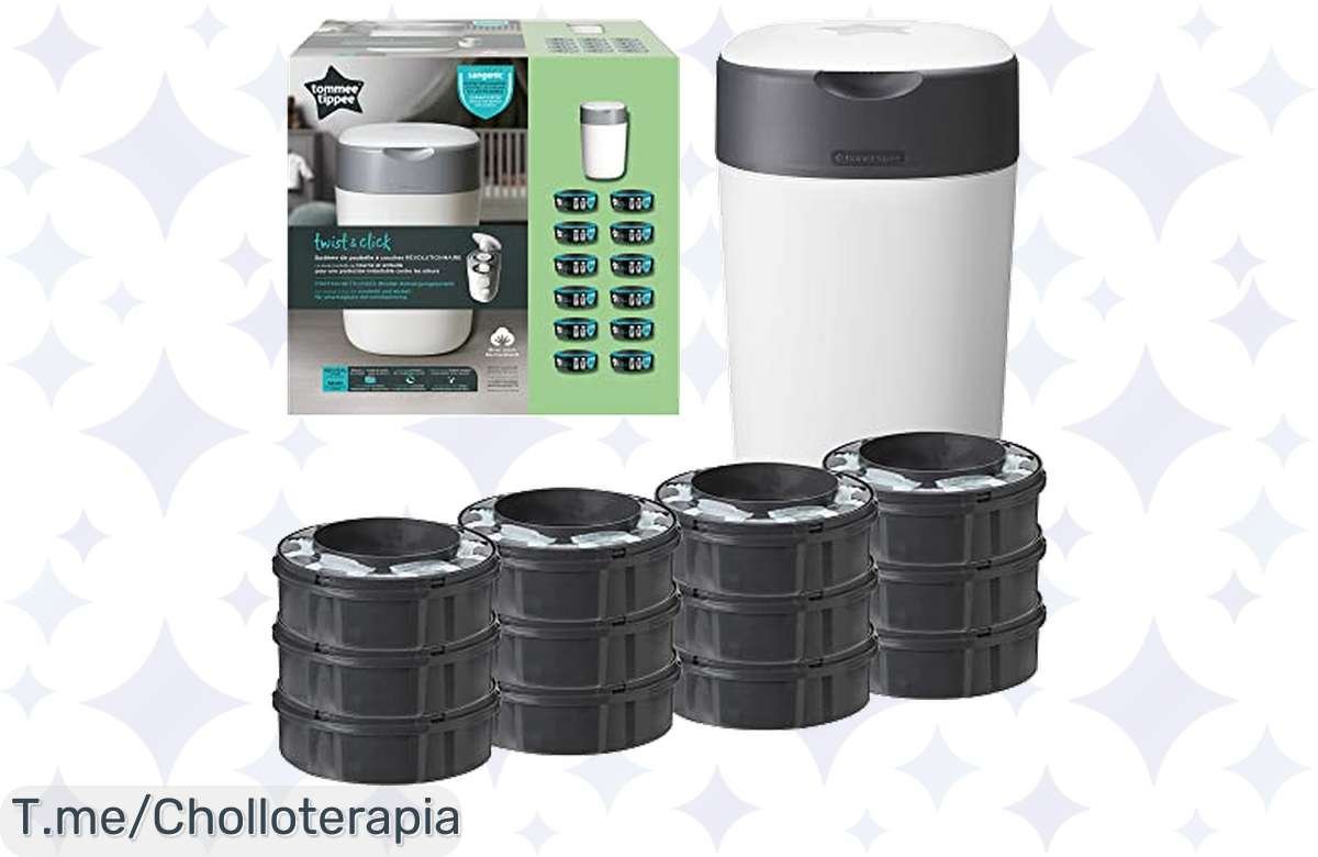 Oferta bomba: ¡Contenedor de Pañales Tommee Tippee para 33 pañales! ¡No dejes pasar este chollo!