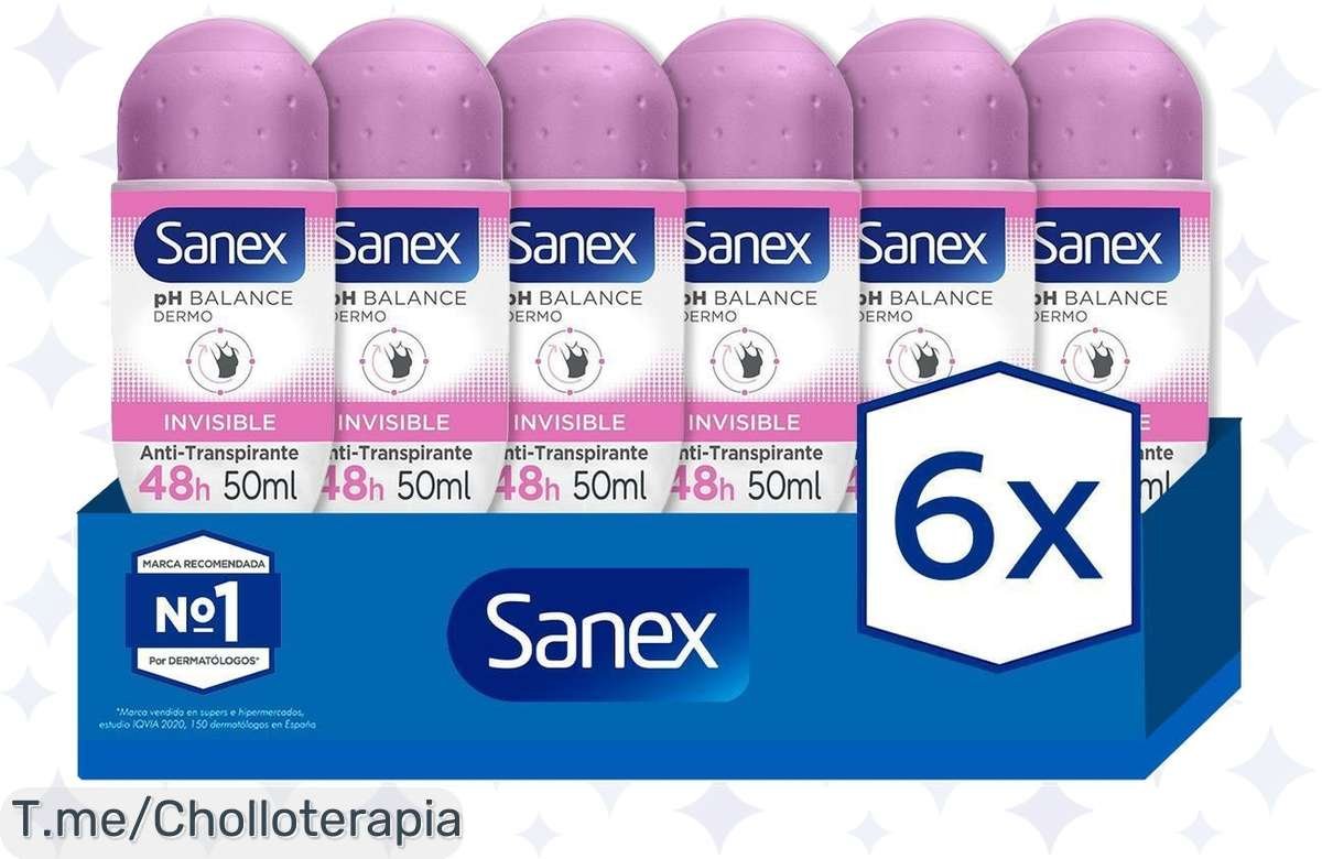 Oferta brutal: 6 desodorantes Sanex pH Balance 48h, ¡corre a por ellos!