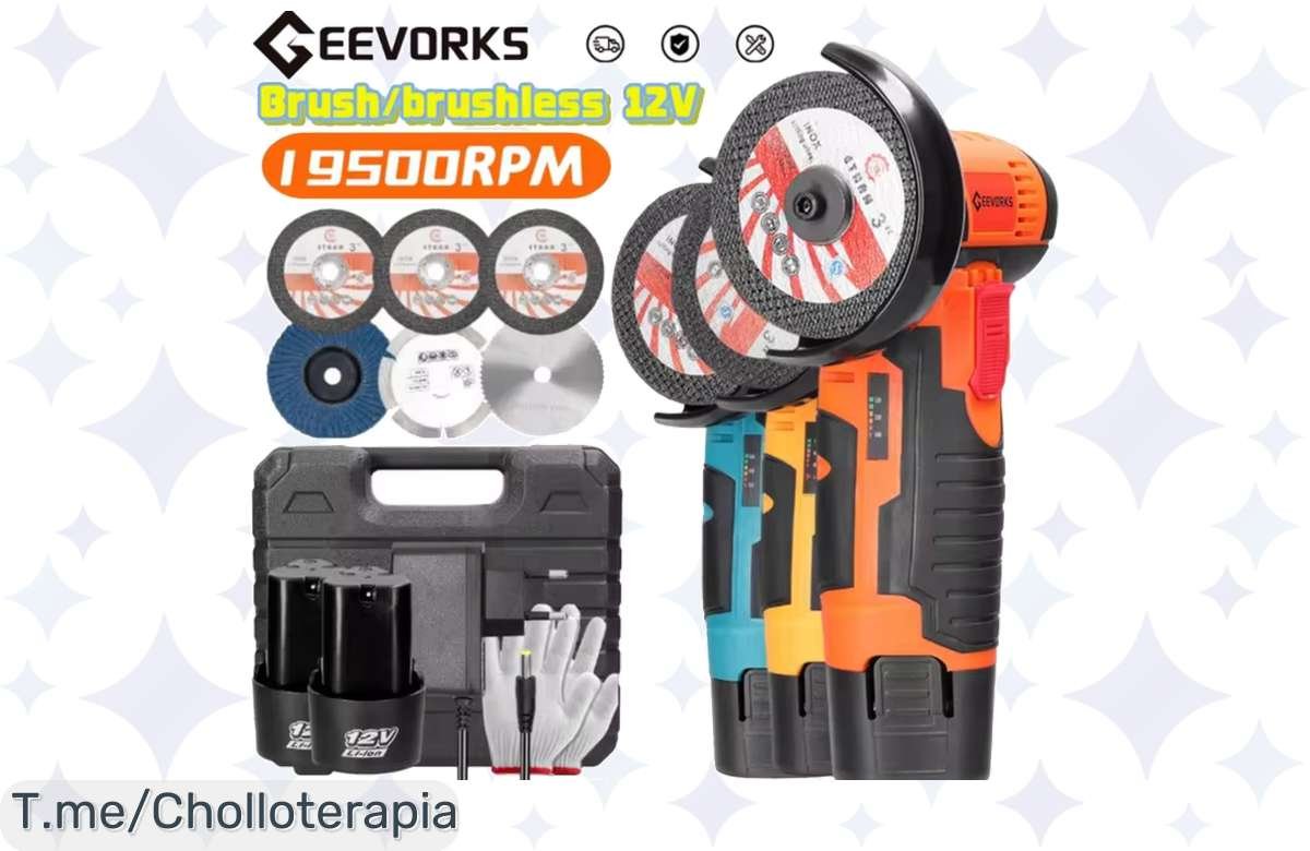 Oferta brutal: Amoladora angular Geevorks 19500 rpm motor sin escobillas