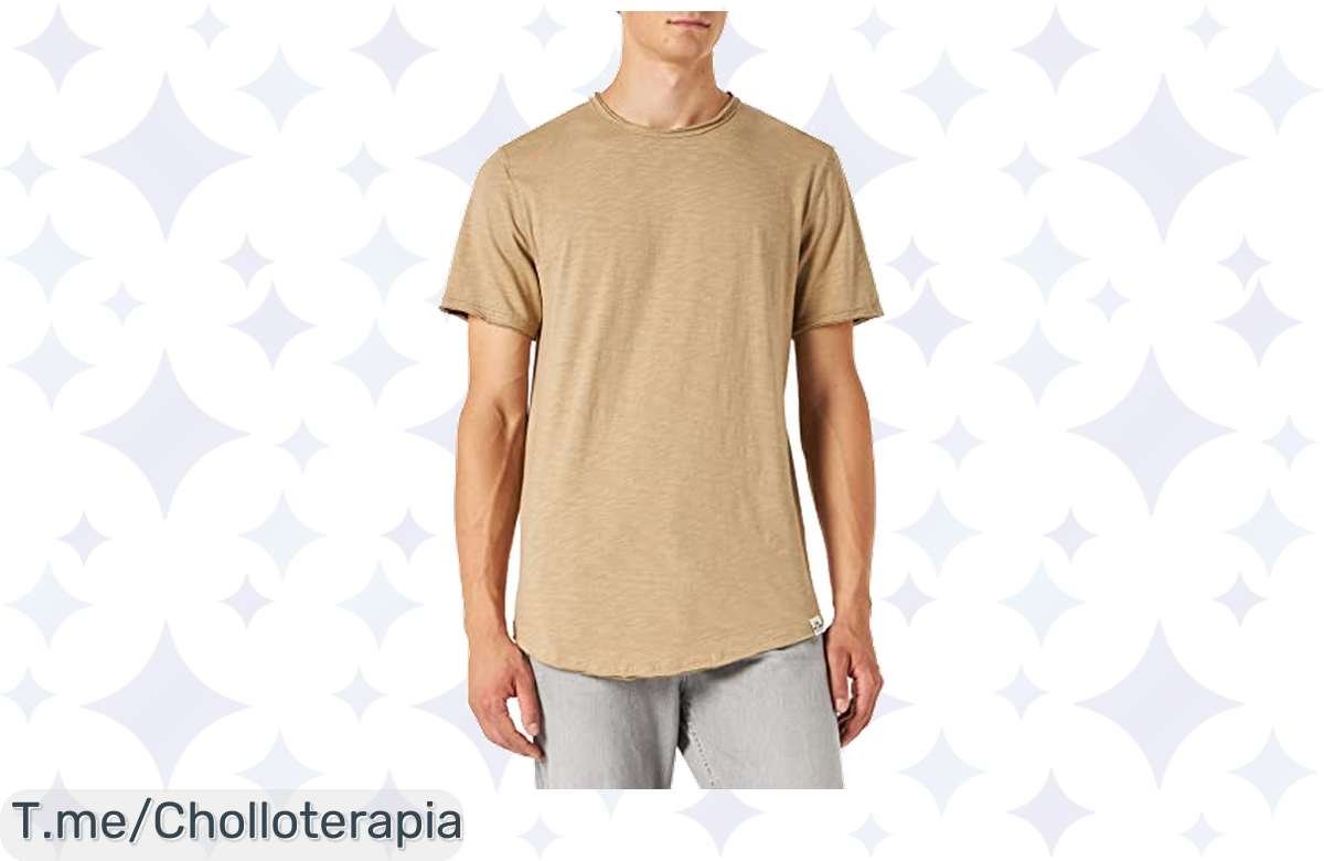 Oferta loca: Camiseta cool de corte largo, precio de risa