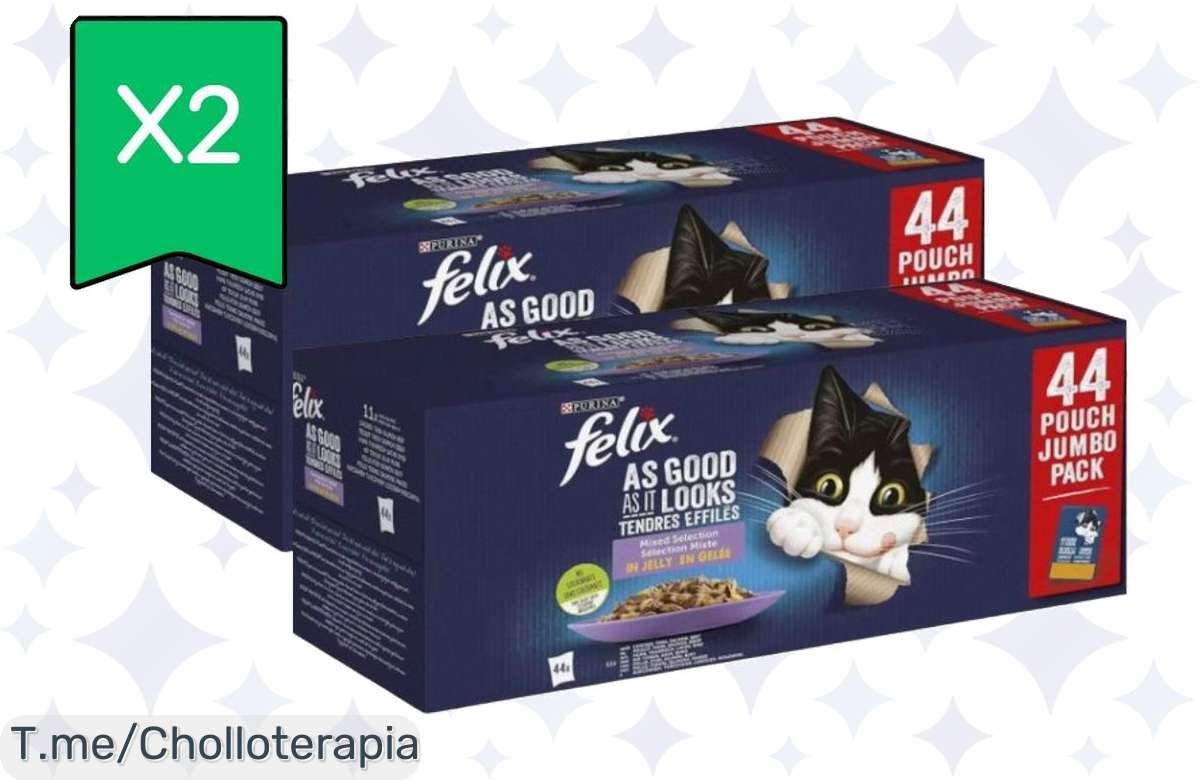 Oferta loca: Comida húmeda Felix Purina para gatos, ¡88 sobres por casi nada!