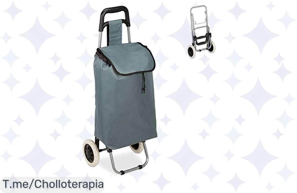 Oferta única: Carro de compras plegable y mega resistente a precio de ganga.