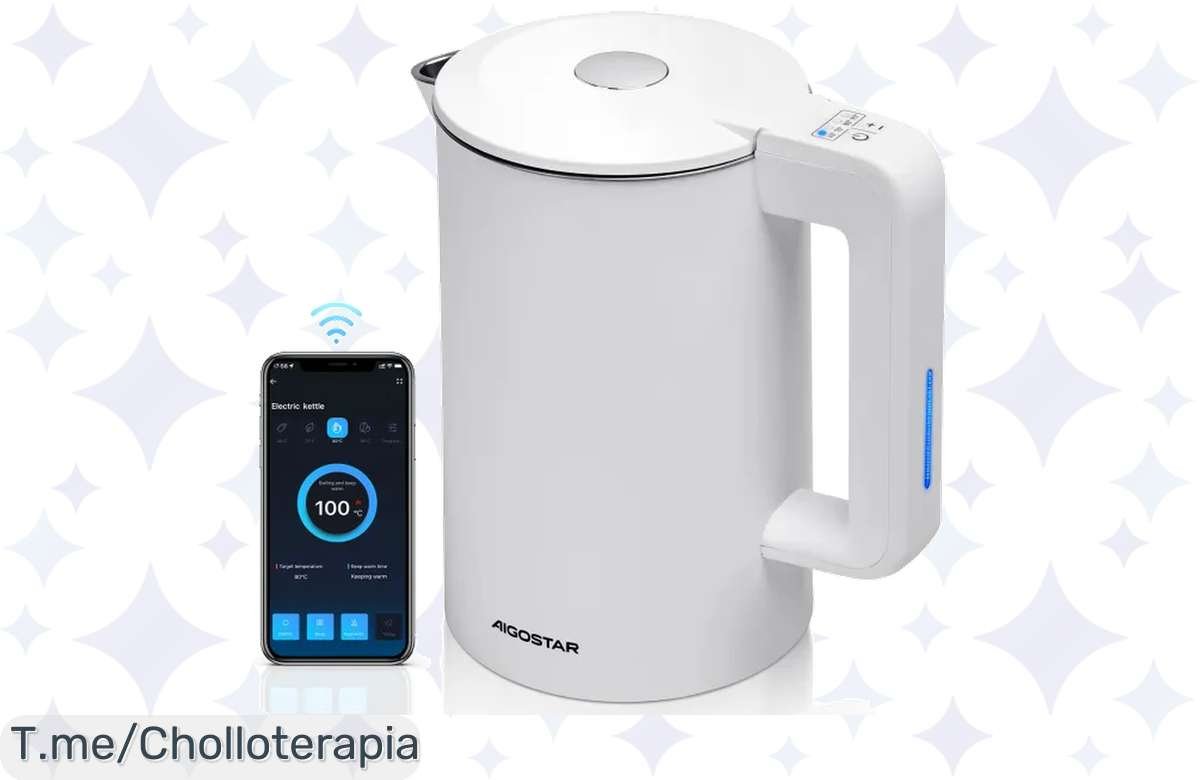Ofertón en hervidor Aigostar: ¡ajusta la temperatura y conéctalo al WiFi por menos!