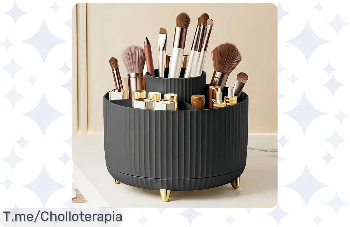 Organizador de maquillaje giratorio: precio de locura, ¡llévatelo ya!