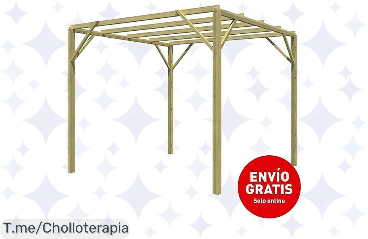 Pérgola eco 3×3 con postes robustos: Estabilidad y precio bomba, solo por tiempo limitado