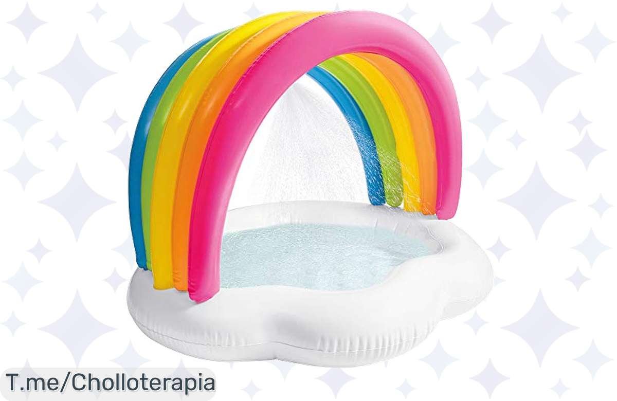 Piscina arcoíris de ensueño a precio de risa: diversión asegurada ¡No te lo pierdas!
