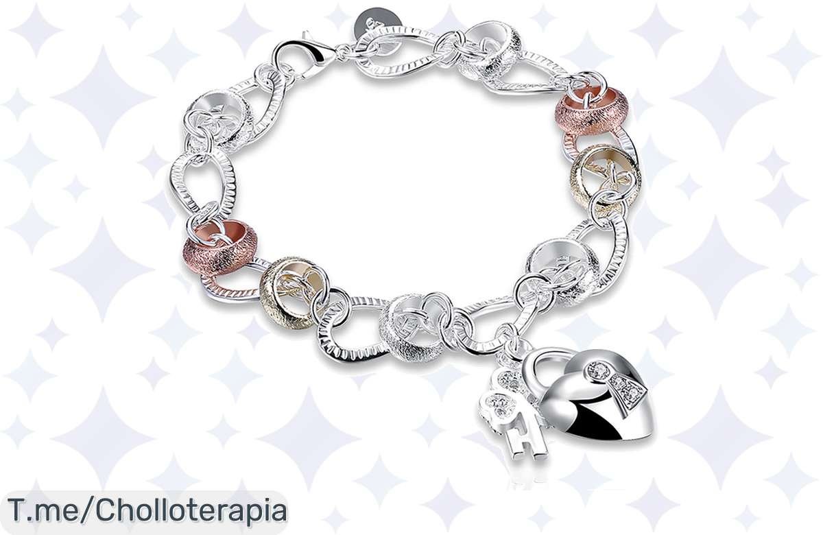 Pulsera de plata 925 con cierre de corazón: ¡oferta brutal, no la dejes escapar!