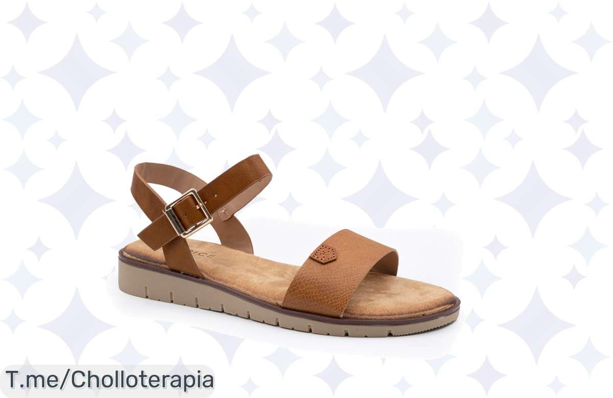 Sandalias planas con hebilla y plantilla acolchada al mejor precio, ¡aprovecha ya!