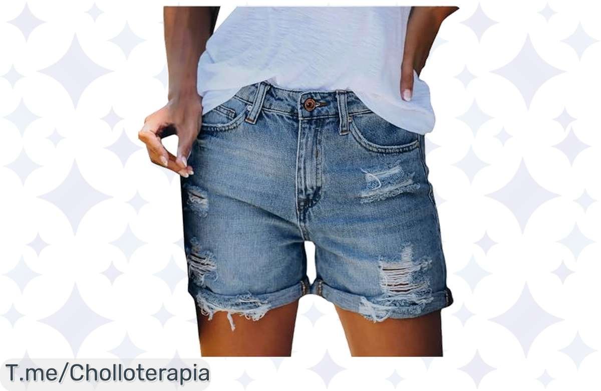 Shorts vaqueros top para mujer ¡Descuentazo del 50%!