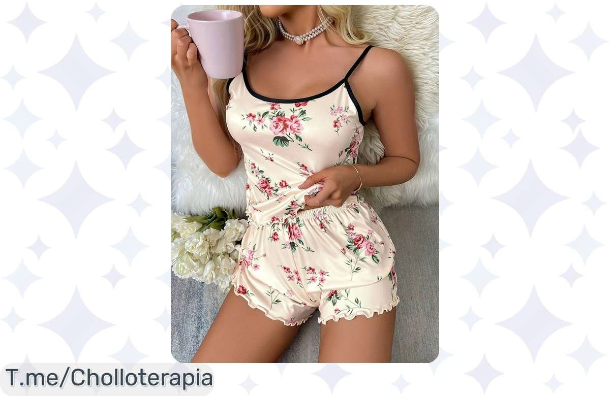 Super oferta: pijama floral súper cómodo y estiloso a precio de risa!