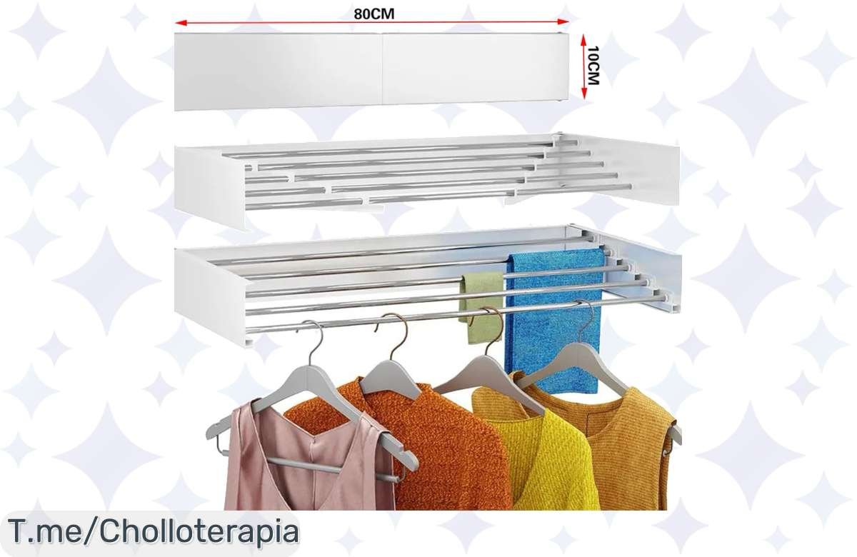 Tendedero plegable retráctil: ¡Oferta irresistible, ahorra espacio y dinero!