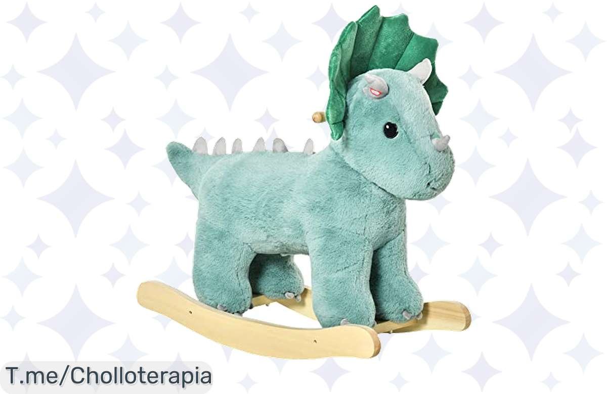 ¡Alucina con el Caballito Balancín Dinosaurio: Sonidos reales y oferta que flipas!