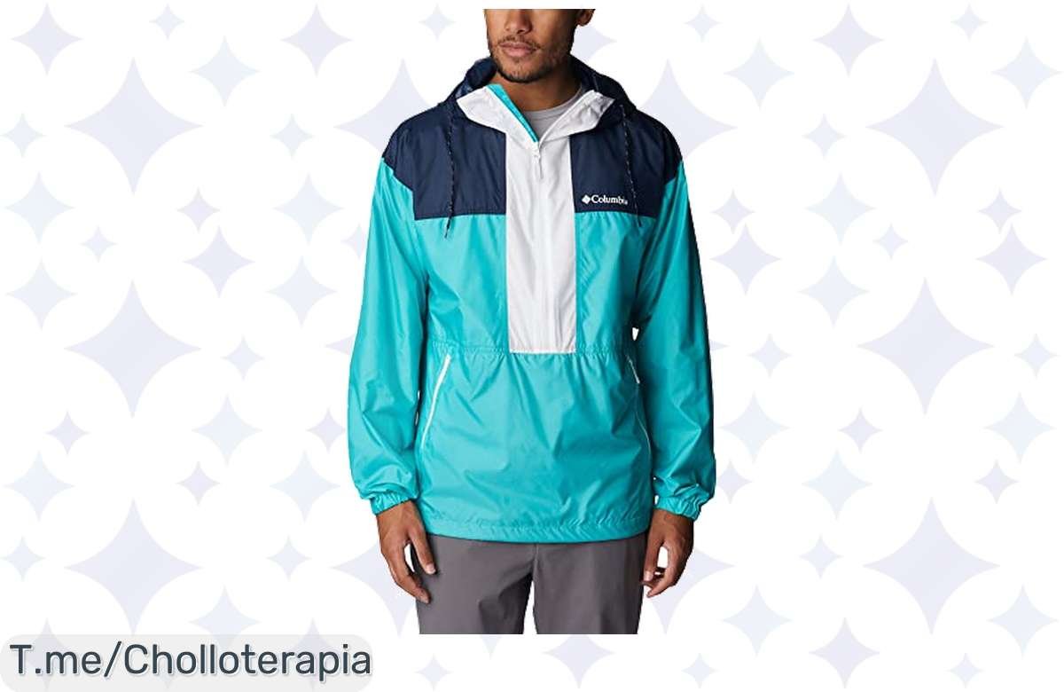 ¡Anorak Columbia a precio de risa: resistente al agua y con protección solar!