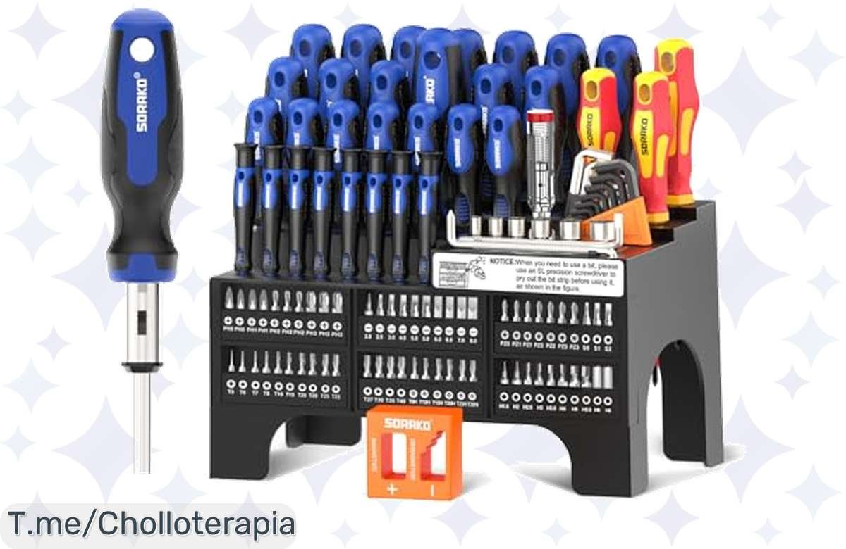 ¡Aprovecha! Juego de destornilladores de 118 piezas a precio de locura, no te quedes sin él
