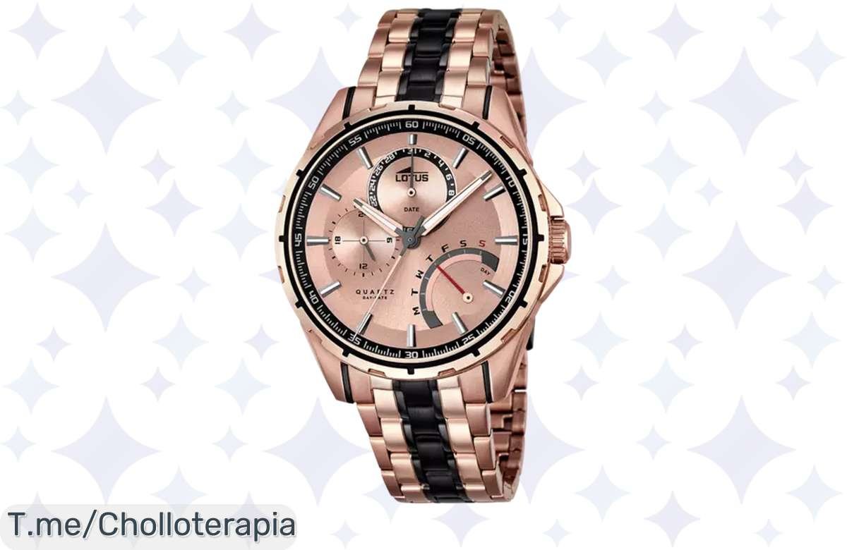 ¡Aprovecha el ofertón del Reloj Lotus con esfera rosa a un precio de escándalo!
