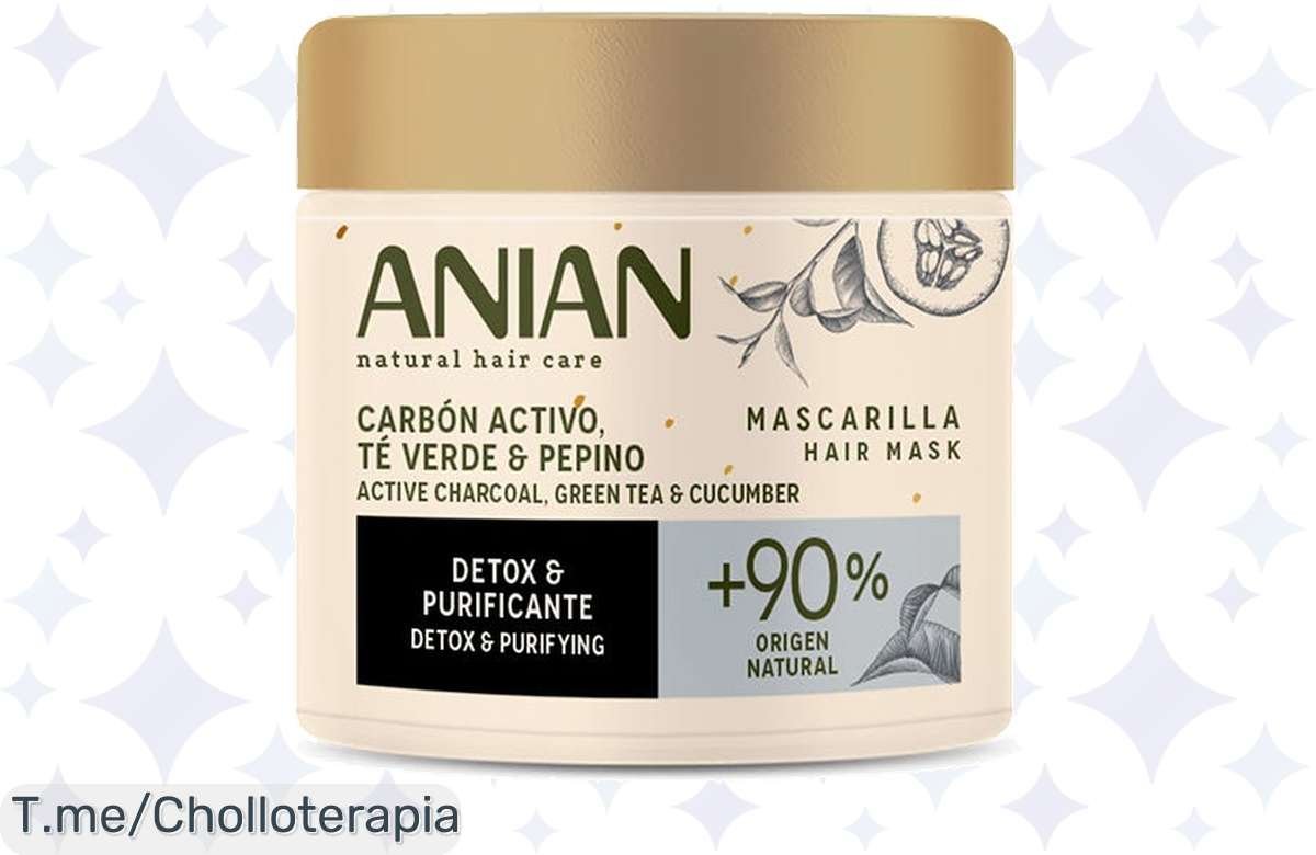 ¡Aprovecha la oferta única en mascarilla capilar Anian de Carbón Activo, Té Verde y Pepino!