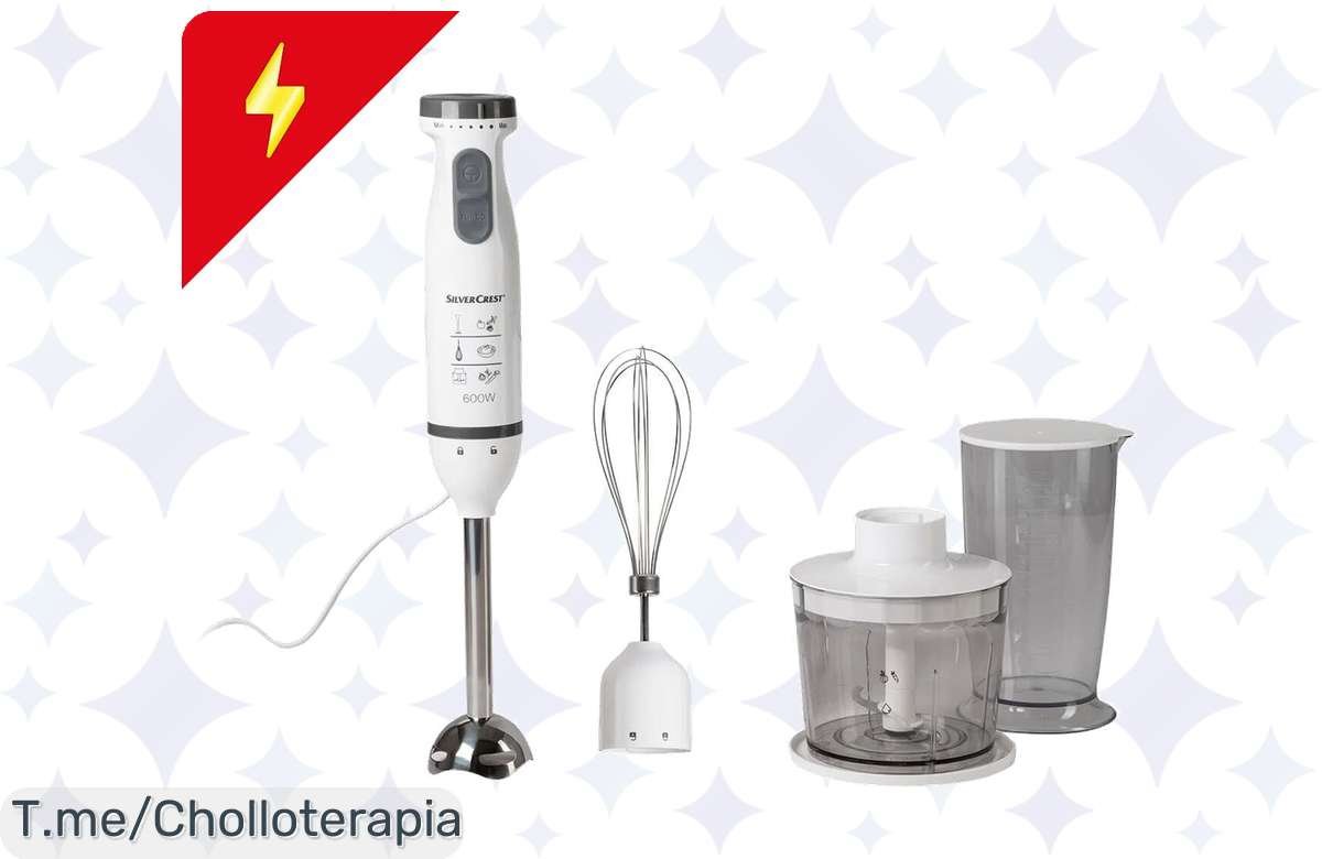 ¡Batidora 600W a precio de risa: accesorios incluidos! ¡Hazte con ella ya!