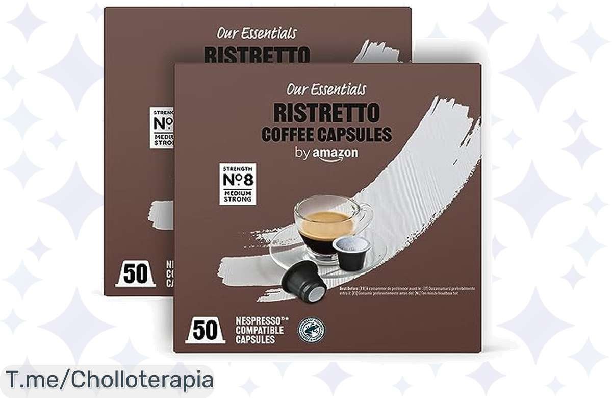 ¡Café Espresso Ristretto: 50 Cápsulas de Sabor Brutal a Precio Regalado!