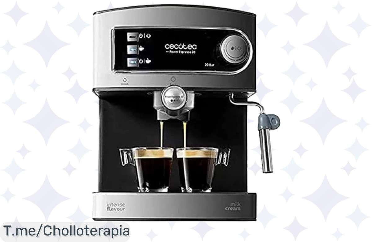 ¡Café de lujo a precio de ganga! Cafetera Express Cecotec: 20 bares y mucho estilo.