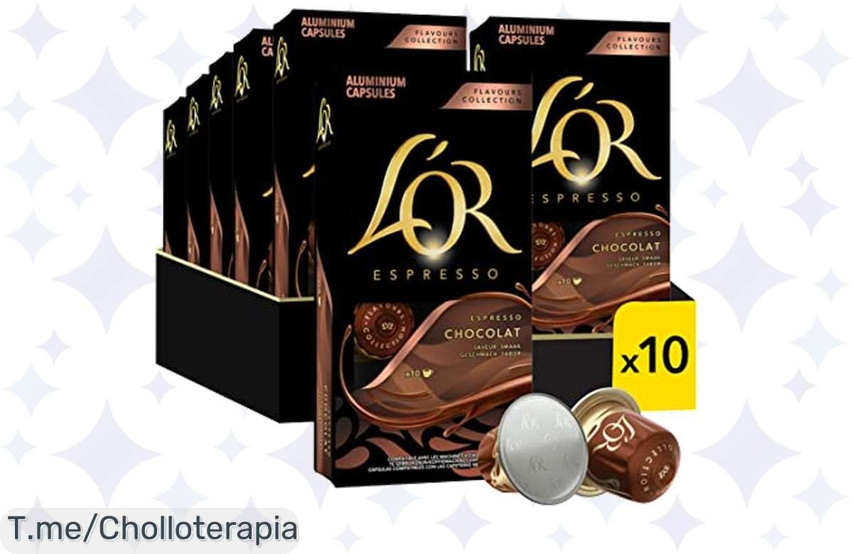 ¡Café de lujo a precio de risa! 100 cápsulas L’OR de chocolate, intensidad 8. ¡Corre!
