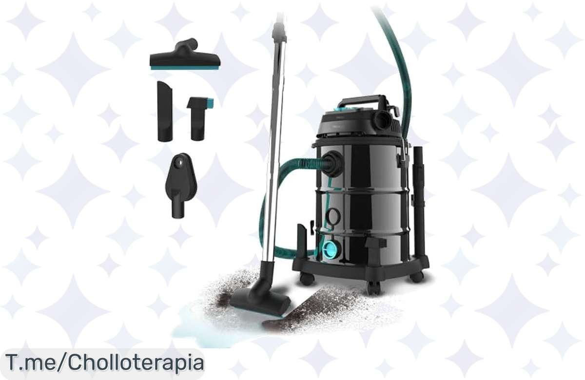 ¡Chollazo! Aspirador Conga Rockstar Wet & Dry Pro de 30L con 1600W, ¡limpieza total a precio de risa!
