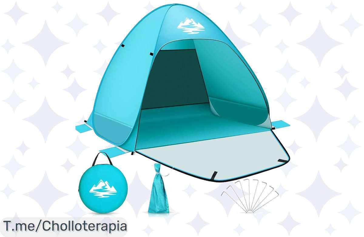 ¡Chollazo! Carpa playa pop up UV 50 para 2-3, ¡precio de locura!