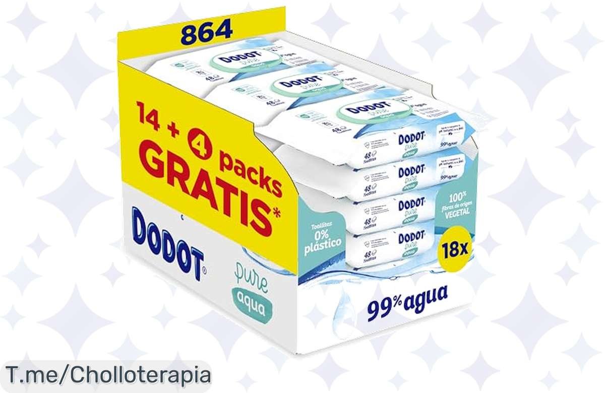 ¡Chollazo Dodot Pure Aqua! Toallitas naturales para tu bebé ¡Corre a comprarlas!