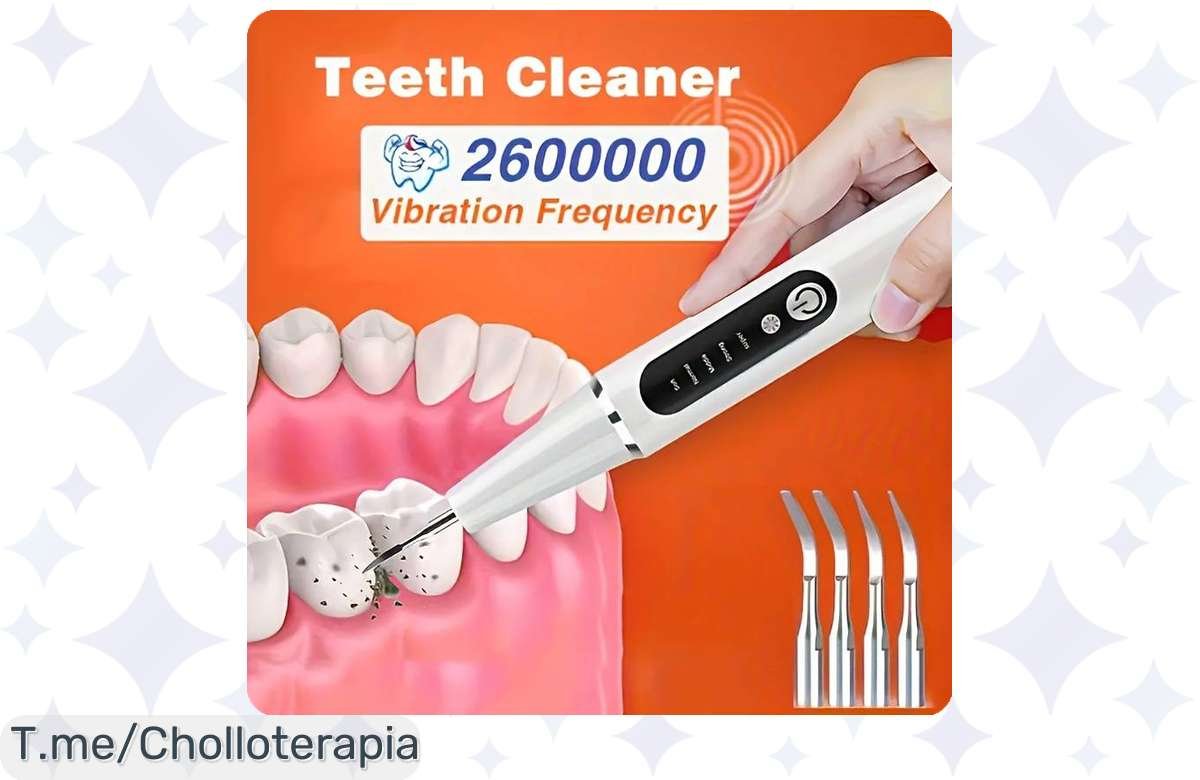 ¡Chollazo! Limpiador dental con luz LED y 4 cabezales a precio de regalo para el día del padre