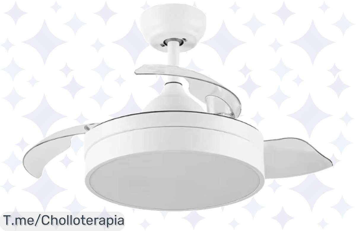 ¡Chollazo! Ventilador de Techo LED Silencioso con Mando y Aspas Retráctiles a Precio de Locura, ¡No te lo Pierdas!