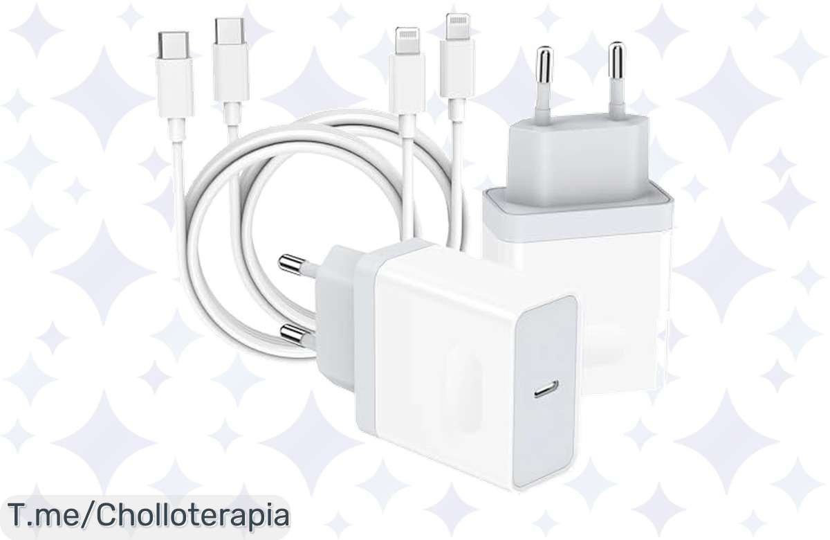 ¡Chollazo del momento! Cargador 25W para tu iPhone con cables: Descuento de locos.