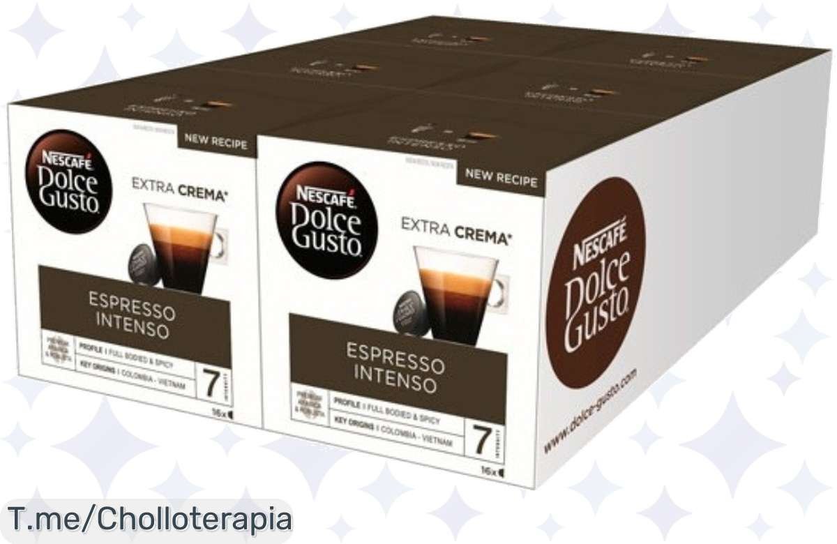 ¡Chollazo irresistible! 96 cápsulas de DOLCE GUSTO Espresso Intenso a precio bomba, ¡no te quedes sin el mejor café!