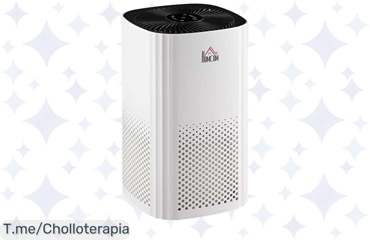 ¡Consigue tu Purificador HOMCOM con Filtro HEPA al 40% menos y respira mejor ya!