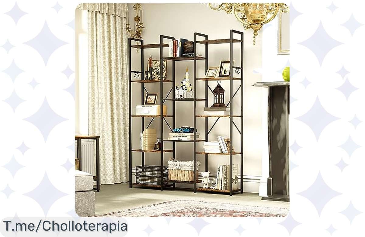 ¡Estantería YITAHOME alta a precio de locura! ¡14 estantes y estilo retro!