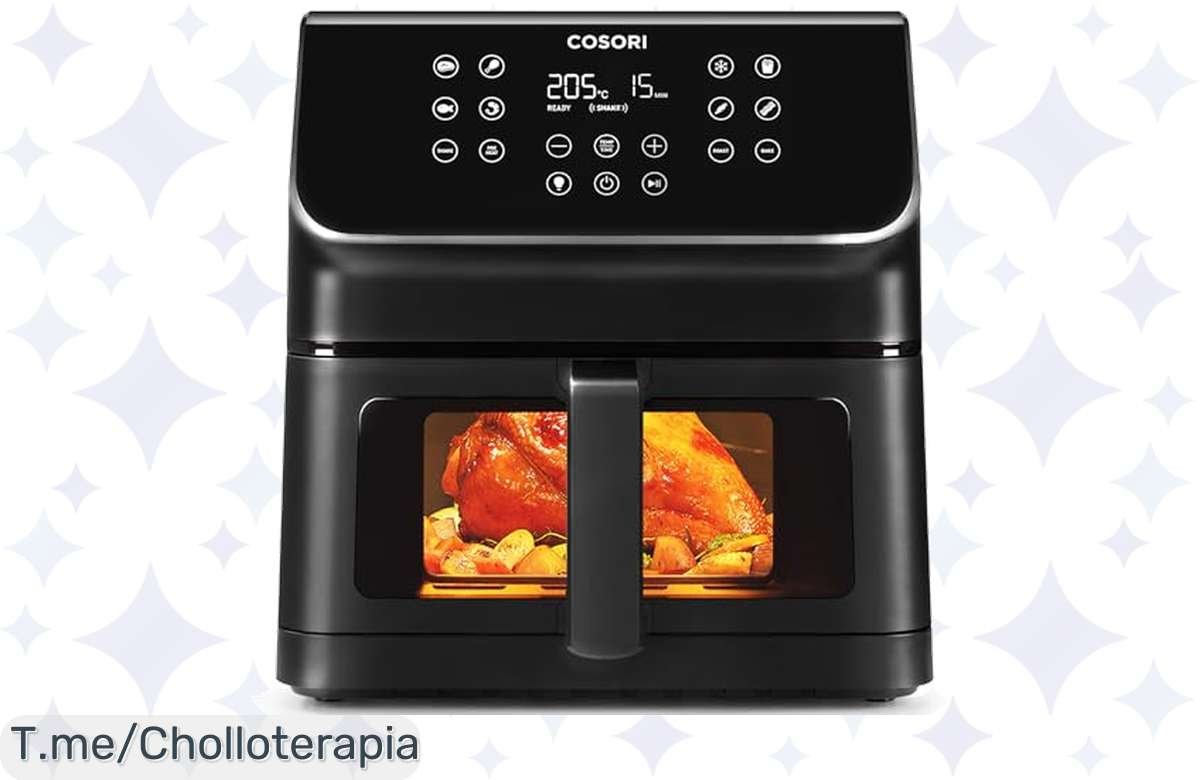 ¡Freidora de aire 6,2 L a precio de locura, cocina fácil y sano, no te lo pierdas!