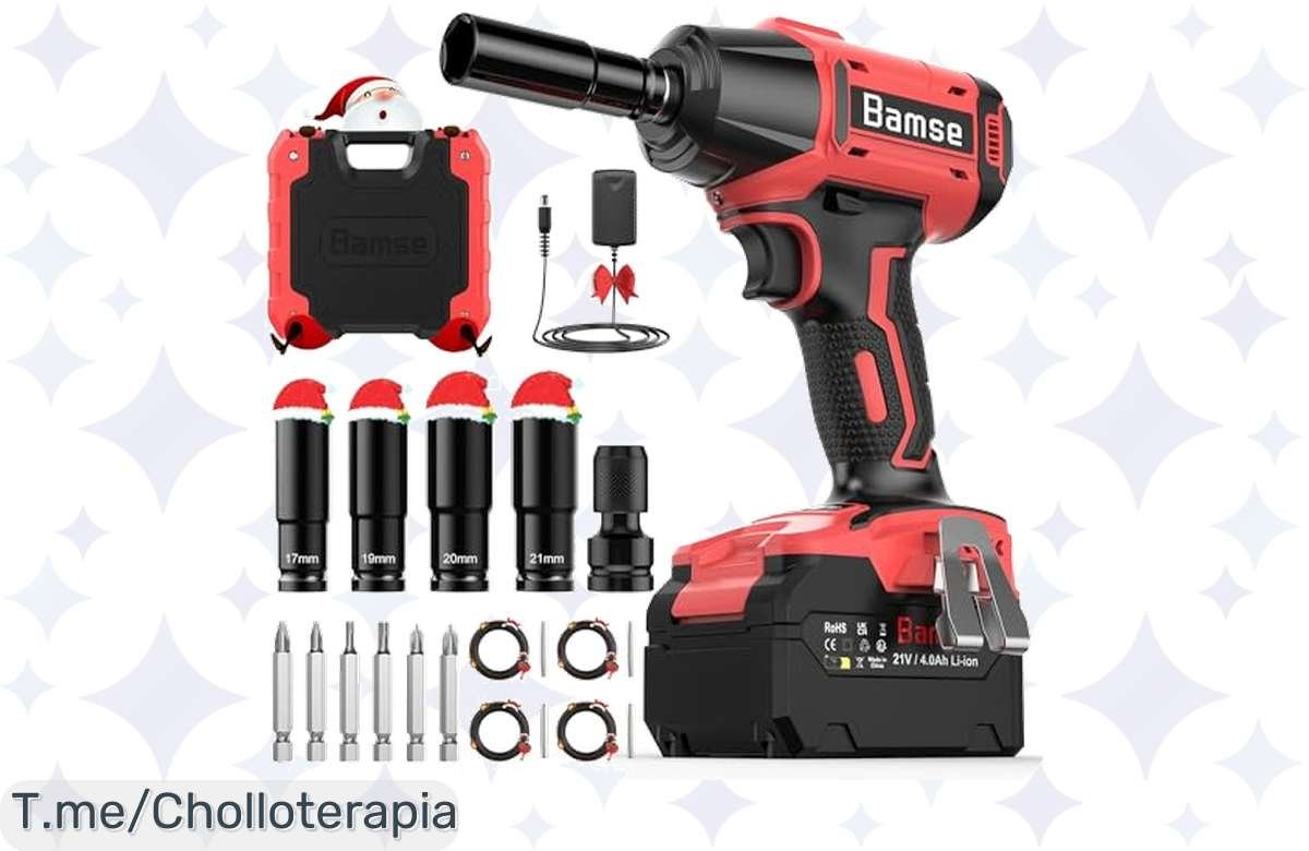 ¡Hazlo Tuyo Ya: Pistola de Impacto Bamse con 550Nm y Batería 4.0Ah a Precio Rídiculo!