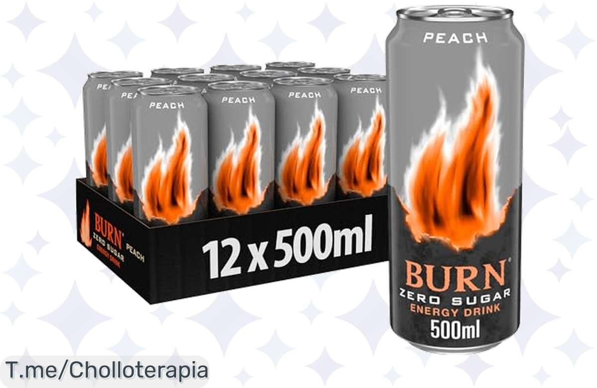 ¡Increíble 3X2 en Burn Energy Zero Peach: 36 latas a precio de locura!