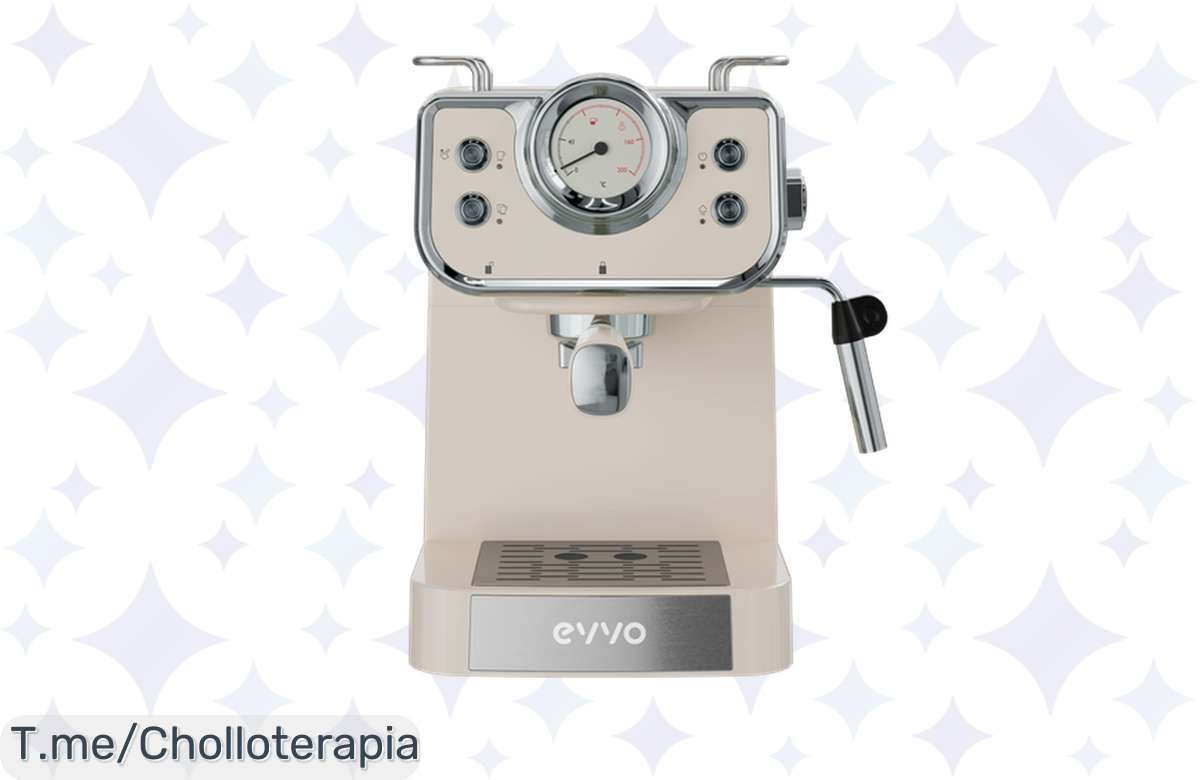 ¡Increíble descuento! Cafetera Express Evvo Retro de 15 bares a precio loco, hazte con la tuya y saca el barista que tienes dentro.
