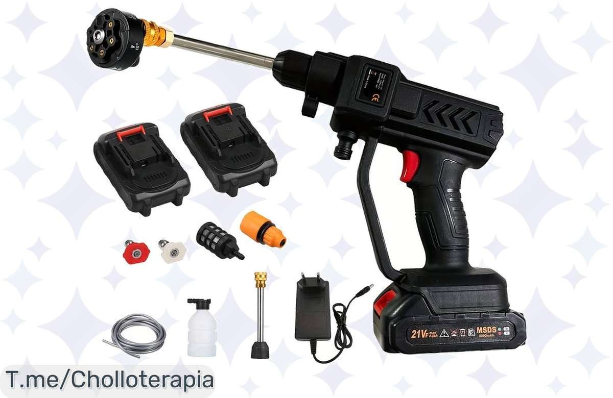 ¡Lavado de Alta Presión TOMSHOO al Mejor Precio! 60Bar y 5 Boquillas, ¡No te lo Pierdas!