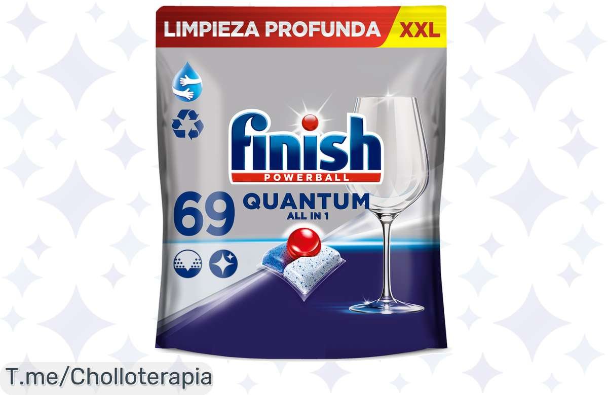 ¡Llévate Finish Powerball Quantum regaladas! 69 pastillas, ¡limpieza top!