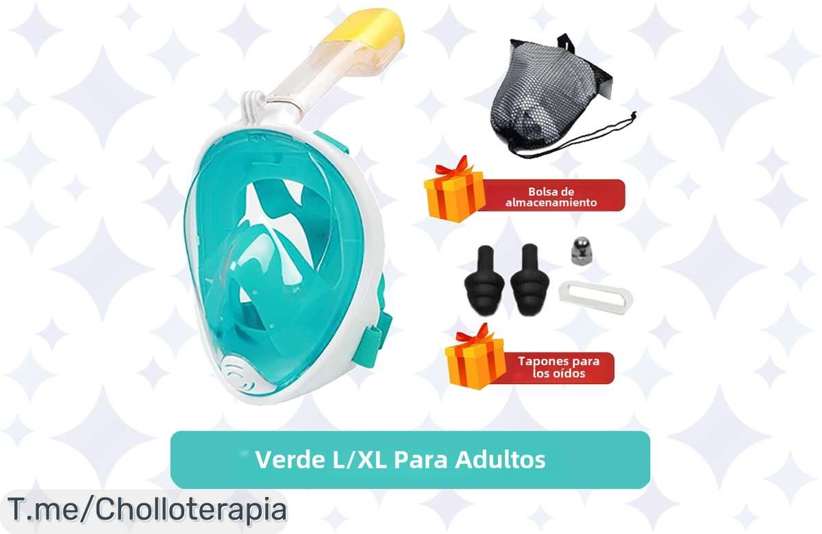 ¡Máscara de natación de cara completa a precio bomba! Respira fácil y diviértete hoy.