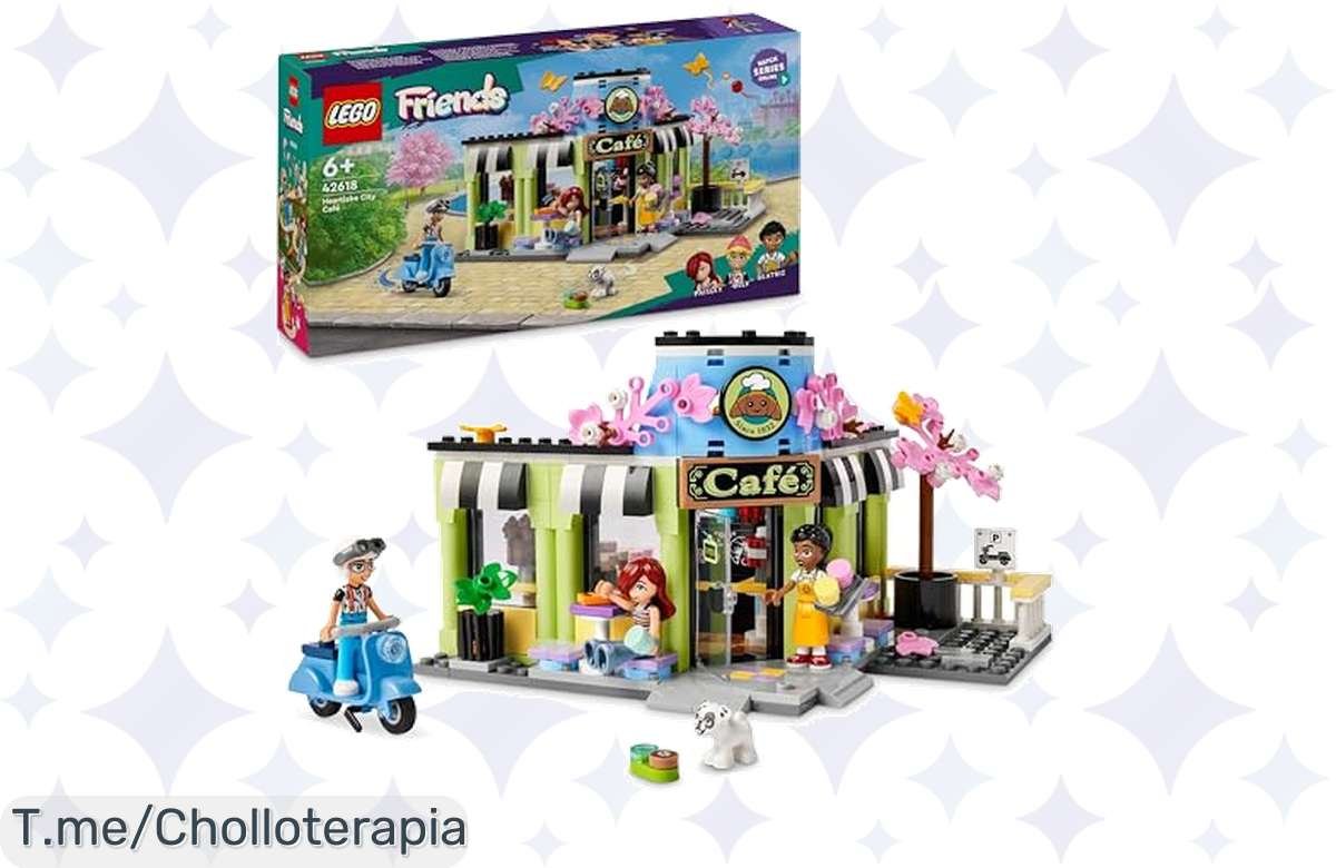 ¡Megaoferta! Disfruta de la Cafetería LEGO Friends con 3 mini muñecas y un perro, ¡hazte con ella ya!