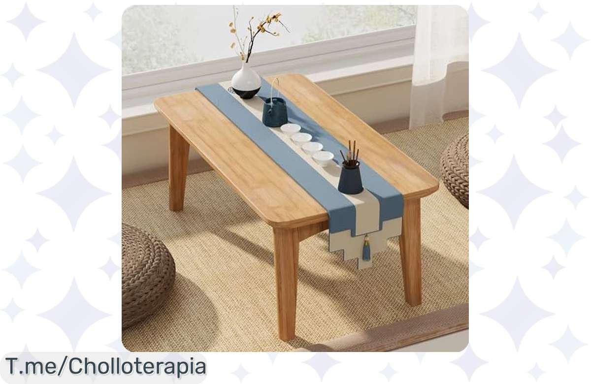 ¡Mesa de Bambú Plegable a Precio de Risa! Ecológica y Súper Ligera, ¡Corre que Vuelan!