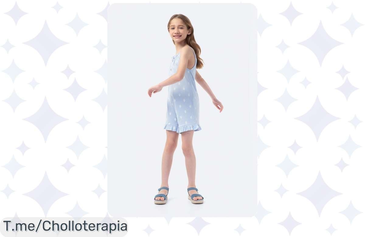 ¡Mono corto estampado para niña a un precio que no creerás!