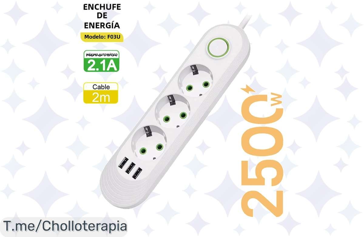 ¡No esperes más! Cable de extensión con USB de carga rápida a un precio de locura