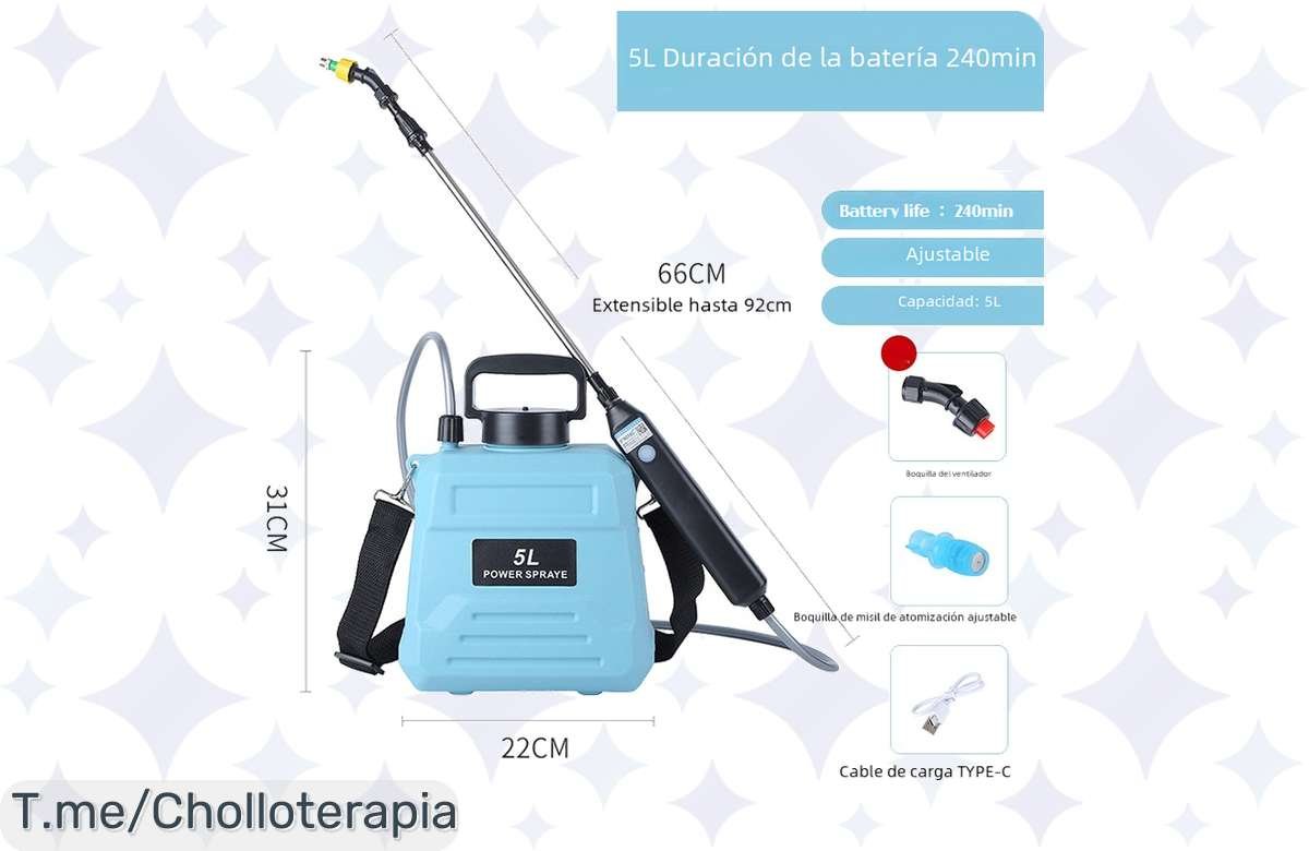 ¡No te Pierdas el Super Pulverizador de Insecticidas Eléctrico con Batería de Litio a Precio de Regalo!