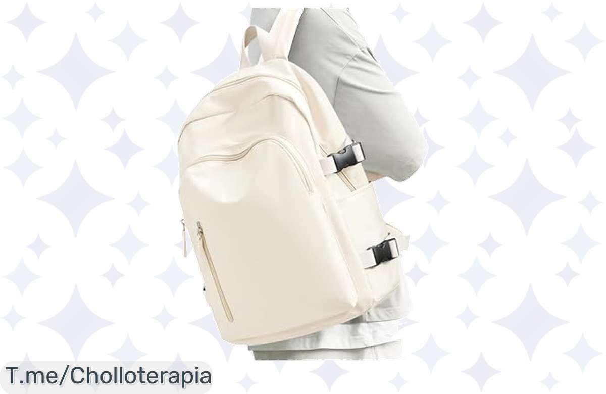 ¡No te lo pierdas! Mochila Escolar Beige Premium, ligera e impermeable, a precio de locura. ¡Corre!